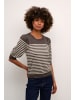 CULTURE Strickpullover CUannemarie Classic fit in Falcon/whitecap stripe