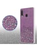 cadorabo Hülle für Samsung Galaxy A10e / A20e Glitter in Lila mit Glitter