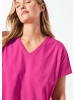 GOLDNER Luftiges Shirt mit schmaler Blende in pink