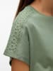 Vero Moda Trendiges Sommer Shirt mit Spitze Rundhals in Grün-3