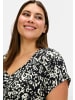sheego Sommerkleid in schwarz bedruckt