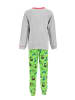 Peppa Pig 2tlg. Outfit: Schlafanzug Langarm Winter Nicki Stoff in Grau