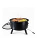relaxdays Feuerschale in Schwarz - (H)62 x Ø 66 cm