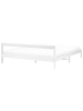 Beliani Doppelbett MADONE in Weiß - (W) 185 x (H) 65 x (L) 205 cm