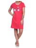 NORMANN Kurz Nachthemd Bigshirt Fahrrad - 74786 in rot