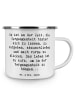 Mr. & Mrs. Panda Emaille Tasse Spruch Vergebung und Zukunft mit ... in Weiß