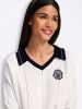 Heine Polopullover in ecru-marine