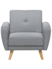 Beliani Cocktailsessel FLORLI in Grau/Braun - (W) 89 x (H) 82 x (L) 85 cm