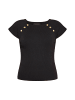 NAEMI Damen Shortsleeve Top in Schwarz