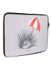 Mr. & Mrs. Panda Laptop Tasche Seeigel ohne Spruch in Grau Pastell