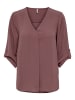 JACQUELINE de YONG Design Shirt TOP JDYDIVYA Freizeit Hemd V-Neck Bluse in Braun-2
