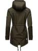 Marikoo Funktionsmantel Zimtzicke in Dark Olive w. Print