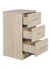 KADIMA DESIGN Moderner Nachtschrank, Holz, 3 Schubladen, melaminharzbeschichtet in Beige