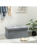 HOMCOM Sitzbank-76L x 38B x 38H cm-Dunkelgrau