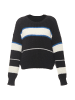 myMo Damen Pullover in SCHWARZ WOLLWEISS TÜRKIS
