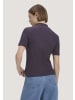 Hessnatur Hessnatur Mock-Neck Shirt Slim aus Bio-Baumwolle in dunkle traube