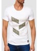 Arizona-Shopping T Shirt 3D Print Short Sleeve Shirt H2160 in Weiß