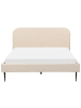 Beliani Doppelbett FLAYAT in Beige/Schwarz - (W) 173 x (H) 109 x (L) 215 cm