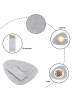 Intirilife 6x Filzunterleger Tischdeckchen in Grau