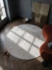 KADIMA DESIGN Teppich rund Geometrisch pflegeleicht Wohnzimmer Schlafzimmer Flur in Grau