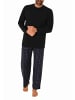 NORMANN Schlafanzug lang Pyjama Set Flanell Hose - 70936 in schwarz