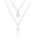 Elli Halskette 925 Sterling Silber Kreuz in Silber