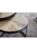 KADIMA DESIGN Design Couchtisch 2er Set Massivholz Satztisch Rund in Mango