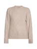 DreiMaster Damen Strickpullover in Beige Braun Melange