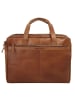 SPIKES & SPARROW Aktentasche echt Leder in cognac