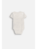 Coccodrillo Baumwoll-Body mit kurzen Ärmeln in ecru