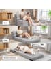 HOMCOM Schlafsessel in Hellgrau 210L x 80B x 15H cm