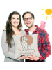 Mr. & Mrs. Panda Sofa Kissen Hund Sitzend Design mit Spruch in Weiß
