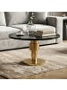 FineBuy Couchtisch in Schwarz / Marmor / 60x60x39