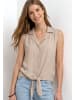 Street One LTD QR Blousetop w bowling col in Clay Sand