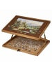 relaxdays Puzzletisch in Braun