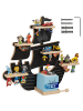 tectake Wandregal MyLittleStory Pirate 66,5 x 16,5 x 57 cm, ansteckbare Kopfhörerhalteru