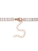Steel_Art Halskette Damen mit Stein Zelie silberfarben poliert in rosegoldfarben