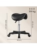 SONGMICS Arbeitshocker Activo in Schwarz - (B)56 x (H)61 x (T)56 cm