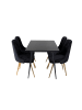 ebuy24 Essgruppe Silar 9 (5-teilig) Schwarz 90 x 120 cm