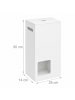 relaxdays Toilettenpapier Aufbewahrung in Weiß - (B)25 x (H)50 x (T)14 cm