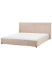 Beliani Doppelbett LAVAUR in Beige - (W) 203 x (H) 100 x (L) 220 cm