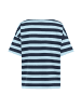 ELBSAND T-Shirt Luani in Coldwater + Wave Blue STRIPE