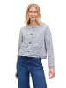 BETTY & CO Jerseyjacke langarm in Dunkelblau/Weiß