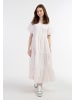 myMo Damen Maxikleid in Weiss Pinkorange Punkte