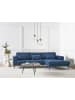 Beliani Ecksofa FLAM in Blau/Schwarz - (W) 275 x (H) 80 x (L) 158 cm