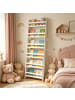 relaxdays Bücherregal in Weiß - (B)55 x (H)200 x (T)10 cm