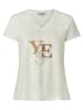 More & More sommerliches Kurzarmshirt "Say Yes" in offwhite