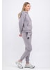 Tom Barron Trainingsanzug Tracksuit With Half Zip Cangoroo Pocket Badge On Chest in grau