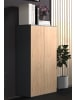 VCM  Holz Kommode Sideboard Anrichte Dalosa 3 Drehtüren in Anthrazit / Honig-Eiche