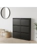 ebuy24 Schuhschrank Pisa Schwarz 100 x 16 cm